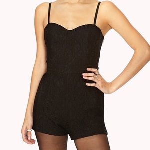Black lace romper